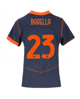 Inter Milan Nicolo Barella #23 Maglia Gara Terza Repliche 2025-26 Donna Maniche Corte